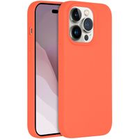 Accezz Cover in silicone liquido con MagSafe Apple iPhone 14 Pro - Nectarine