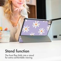 imoshion Cover Trifold Design Apple iPad 9 (2021) 10.2 pollici / iPad 8 (2020) 10.2 pollici / iPad 7 (2019) 10.2 pollici - Flowers Distance