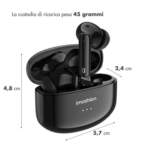 imoshion Aura Pro Auricolari in-ear wireless - Cancellazione attiva del rumore (ANC) - Nero
