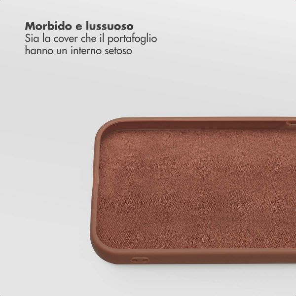 Selencia Libreria rimovibile Olyn con MagSafe Apple iPhone 12 (Pro) - Marrone