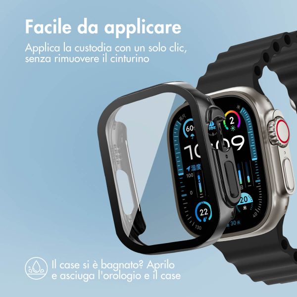 imoshion Cover rigida integrale lucida Apple Watch Ultra / Ultra 2 / Ultra 3 - 49 mm - Nero