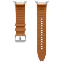 Samsung Cinturino Original Hybrid in pelle vegana Samsung Galaxy Watch 8 (40/44mm) / Classic (46mm) - Camel