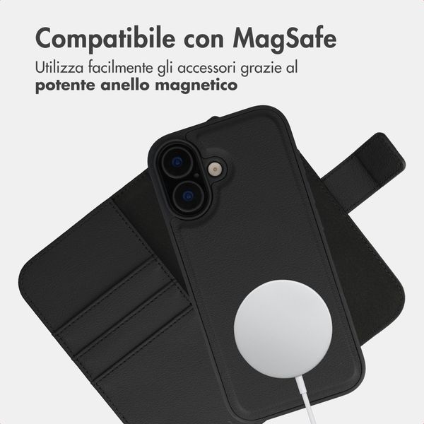 imoshion Cover a libro di lusso 2-in-1 rimovibile Apple iPhone 17 - Nero