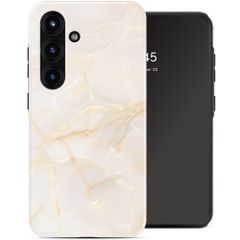 Selencia Cover posteriore Vivid con MagSafe Samsung Galaxy S25 - Golden Beige Marble