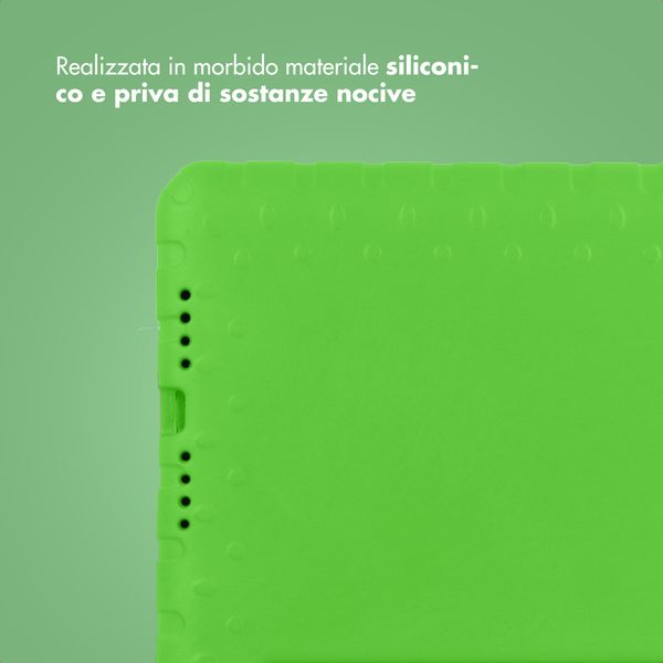 imoshion Cover Antishoc Speciale Bambini con Manico iPad 10.2 (2019 / 2020 / 2021) - Verde