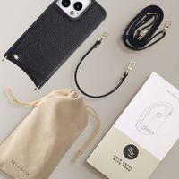 Selencia Cover per telefono Nova con cordino e portacarte Apple iPhone 14 Pro - Nero