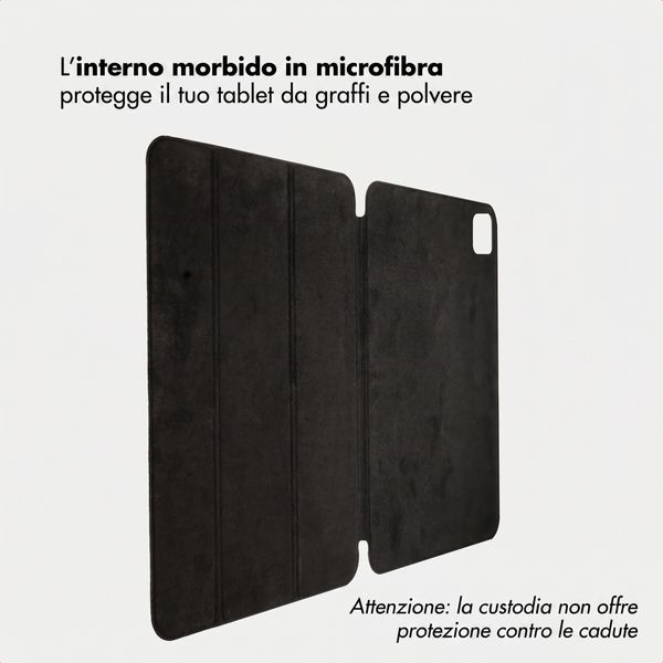 Accezz Cover a libro trifold in pelle Apple iPad Pro 13 (2025) M5 / (2024) M4 - Nero