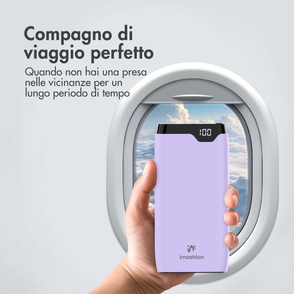 imoshion Powerbank - 20.000 mAh - Quick Charge e Power Delivery - Lilla