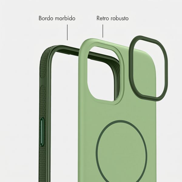 imoshion Cover posteriore Color con Thin MagSafe Ring Apple iPhone 15 - Verde scuro