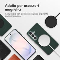 Accezz Cover in Pelle con MagSafe Samsung Galaxy S26 - Cedar Green