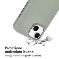 Accezz Cover in Pelle con MagSafe Apple iPhone 15 - Light Grey