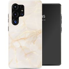 Selencia Cover posteriore Vivid con MagSafe Samsung Galaxy S25 Ultra - Golden Beige Marble
