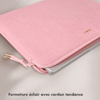 Selencia Cover per laptop in velluto a coste 15-16 pollici - Sleeve per laptop - Soft Blush
