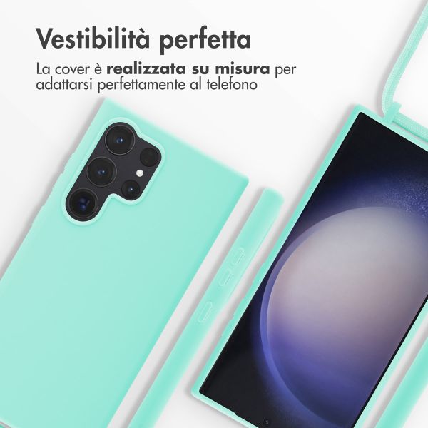 imoshion Cover in Silicone con Cordino Samsung Galaxy S24 Ultra - Menta verde