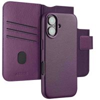 Accezz Cover in pelle 2 in 1 con MagSafe Apple iPhone 16 - Heath Purple