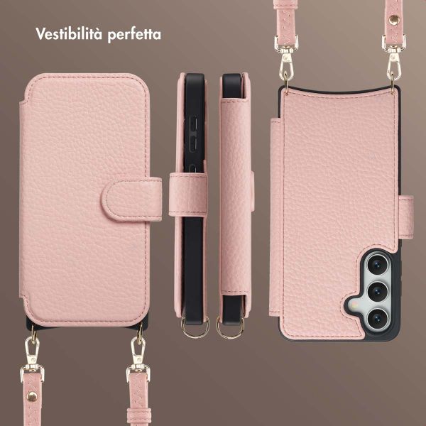 Selencia Cover Riva con MagSafe e cordino Samsung Galaxy S25 / S24 - Old Pink