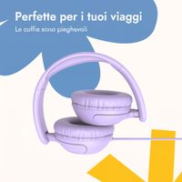 imoshion Cuffie per bambini con filo - cavo AUX - limitatore di decibel - Lavender Lilac