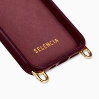 Selencia Cover posteriore Rivièra con MagSafe con ganci rimovibili iPhone 12 / 12 Pro - Bold Burgundy
