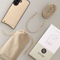 Selencia Cover per telefono Nova con cordino e portacarte Samsung Galaxy A57 (5G) - Beige