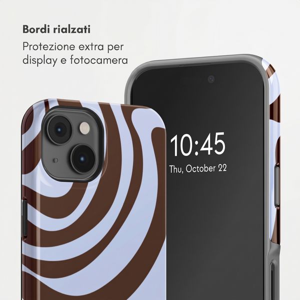Selencia Cover Posteriore Vivid Apple iPhone 14 - Dream Swirl Chocolate