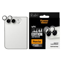 PanzerGlass Hoops Optic Rings Protezione fotocamera Apple iPhone Duo - Clear