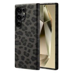 Selencia Cover Sabi Stampa pantera con MagSafe Samsung Galaxy S24 Ultra - Midnight Black