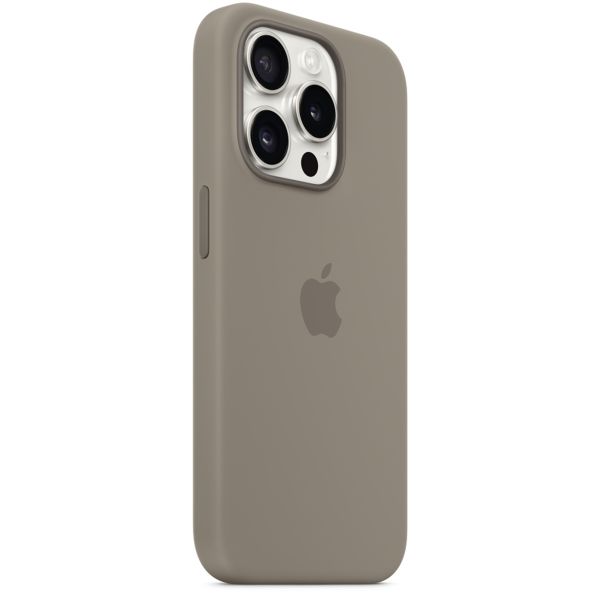 Apple Cover Posteriore in Silicone con MagSafe Apple iPhone 15 Pro - Clay