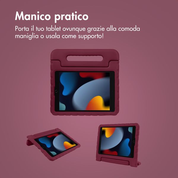 imoshion Cover Posteriore Kidsproof con Maniglia Apple iPad 9 (2021) 10.2 pollici / iPad 8 (2020) 10.2 pollici / iPad 7 (2019) 10.2 pollici - Velvet Plum