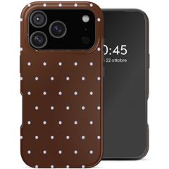 Selencia Cover posteriore Vivid con MagSafe Apple iPhone 17 Pro Max - Happy Dots Chocolate