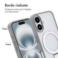 Accezz Cover con anello e supporto con MagSafe Apple iPhone 16 - Grigio