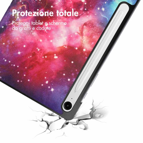 imoshion Cover Trifold Design Samsung Galaxy Tab S9 11.0 pollici / S10 Lite / S10 FE / S9 FE 10.9 pollici - Space