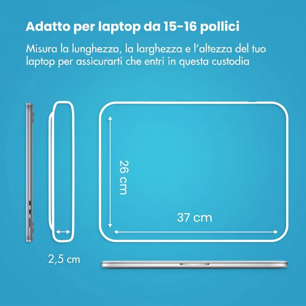 imoshion Custodia per laptop con tasca 15-16 pollici - Nero