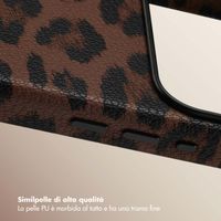 Selencia Cover Sabi Stampa pantera con MagSafe Apple iPhone 17 Pro - Mocha Brown