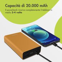 imoshion Powerbank in alluminio Ultra Series 20.000 mAh - Ricarica rapida fino a 33 watt - Oro