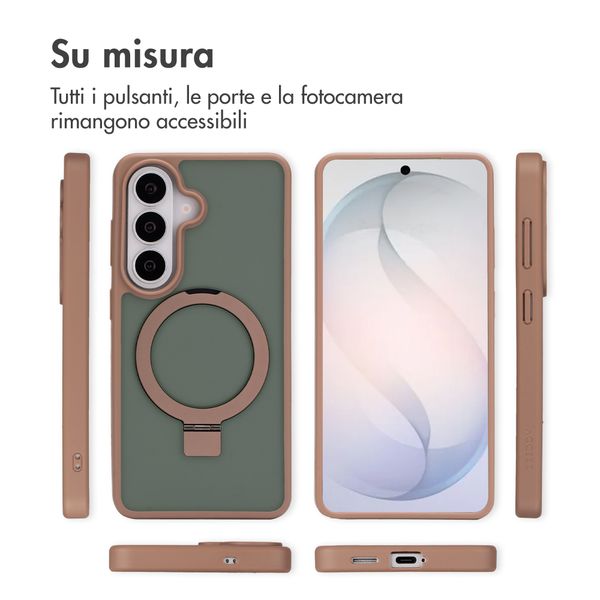 Accezz Cover con anello e supporto con MagSafe Samsung Galaxy S26 - Marrone