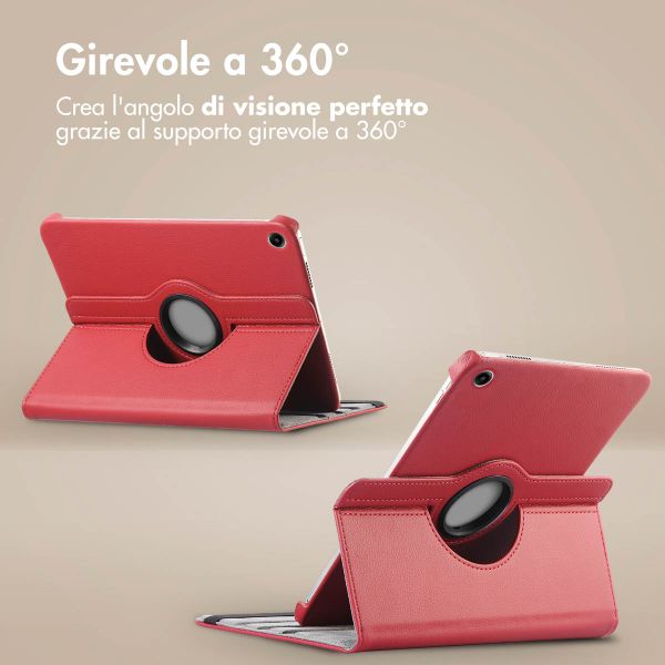 imoshion Cover Girevole a 360° Samsung Galaxy Tab A9 Plus - Rosso scuro
