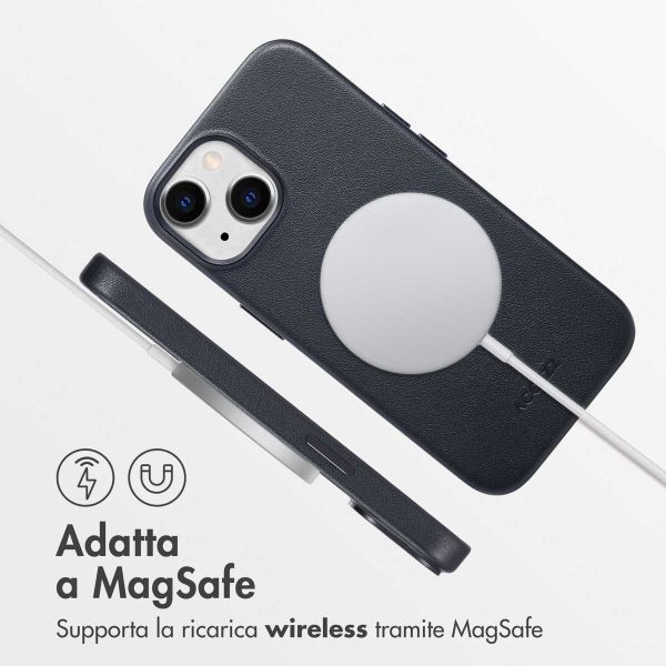 Accezz Cover in Pelle con MagSafe Apple iPhone 15 - Onyx Black
