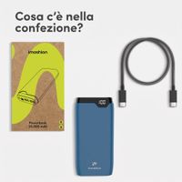 imoshion Powerbank da 20.000 mAh - Caricabatterie rapido da 22,5 W - USB-C / USB-A - Blu