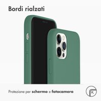 Accezz Cover in silicone liquido con MagSafe Apple iPhone 12 (Pro) - Verde scuro