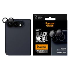 PanzerGlass Hoops Optic Rings Protezione fotocamera Apple iPhone Duo - Nero