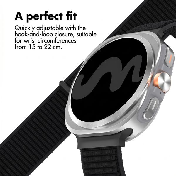 imoshion Nylon bandje Samsung Galaxy Watch Ultra (2024/2025) - Zwart