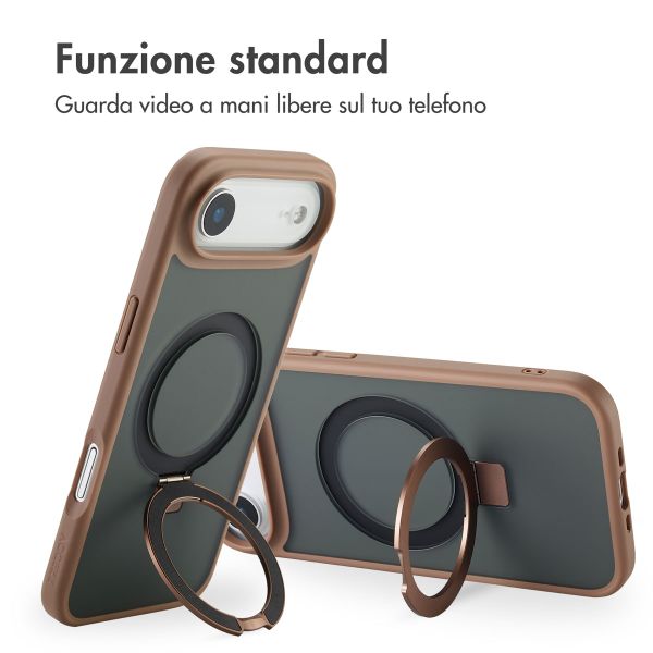 Accezz Cover con anello e supporto con MagSafe Apple iPhone Air - Marrone