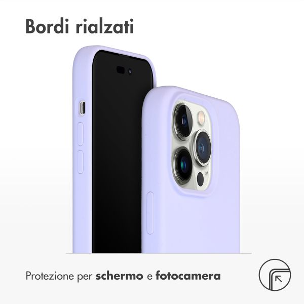 Accezz Cover in silicone liquido con MagSafe Apple iPhone 14 Pro - Viola