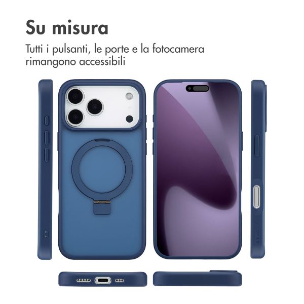 Accezz Cover con anello e supporto con MagSafe Apple iPhone 17 Pro Max - Blu