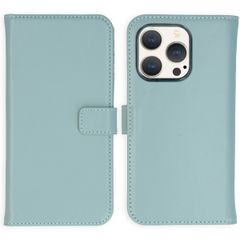 Selencia Cover a libro in vera pelle Apple iPhone 15 Pro - Air Blue