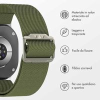 imoshion Cinturino in nylon elastico Samsung Galaxy Watch 8 (40/44mm) / Classic (46mm) - Verde