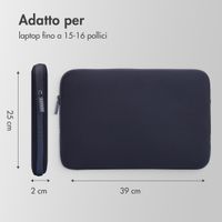 Accezz Cover per laptop 15-16 pollici - Laptopsleeve - Blu