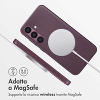 Accezz Cover in Pelle con MagSafe Samsung Galaxy S24 - Heath Purple