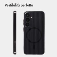Accezz Cover Lite con MagSafe | Fluted | Samsung Galaxy S25 - Nero