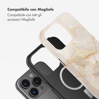 Selencia Cover posteriore Vivid con MagSafe Apple iPhone 15 Pro - Golden Beige Marble